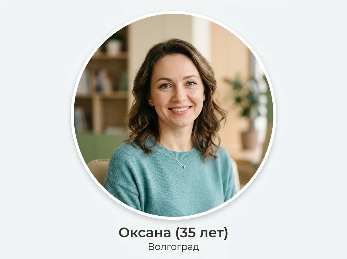 Аватар пациентки Оксаны, женщина 35 лет, Волгоград